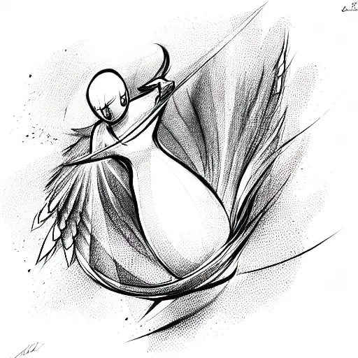 Hourglass Wih Phoenix