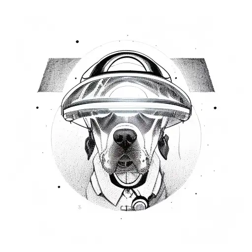 Lab Dog With Space Helmet