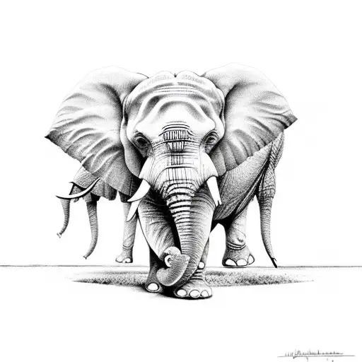 Elephant Reaching For The Moon