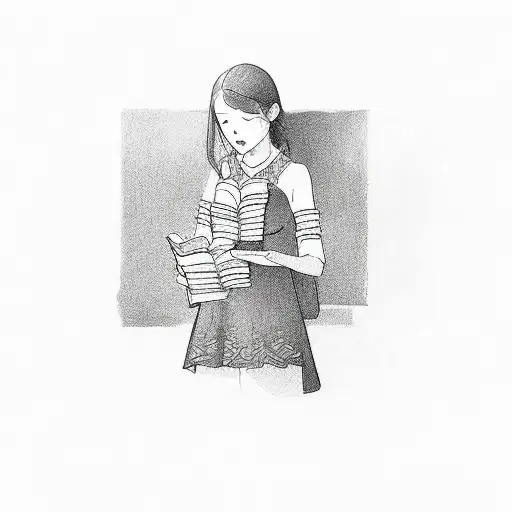 Girl Reading A Book
