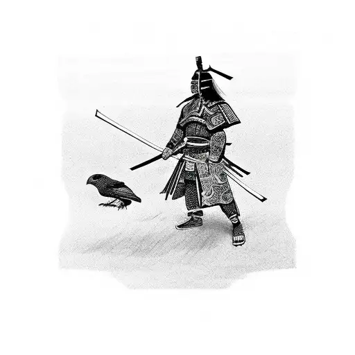 Samurai With Crow