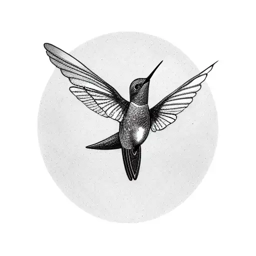 Hummingbird With Magic Trails Around It