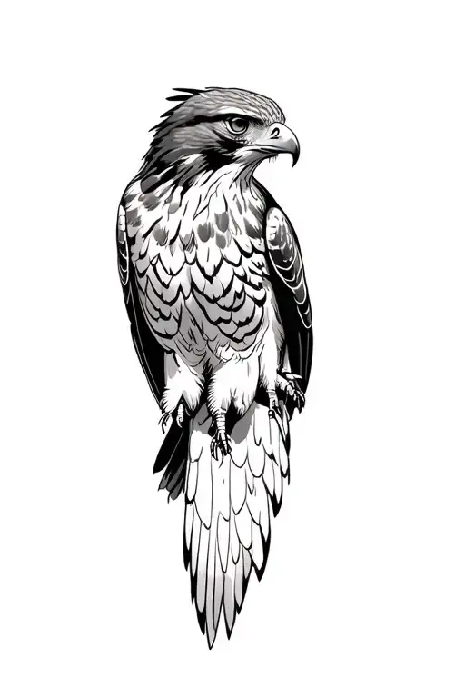 Realistic Red Tailed Hawk Soaring