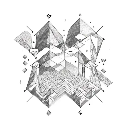 A Gemini Constellation Made Of Hiking Trails And Mountain Peaks