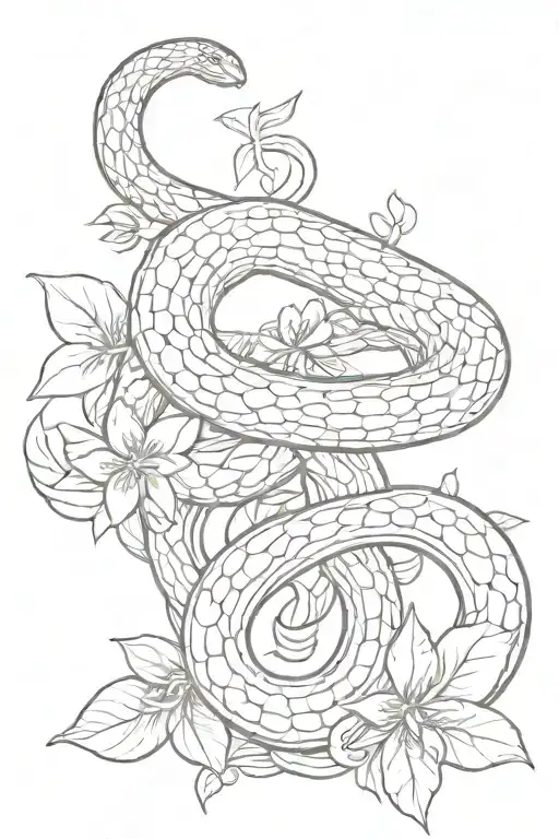 Snake With Licorice Flowers