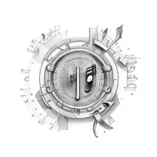 A Music Note Made Of Tools