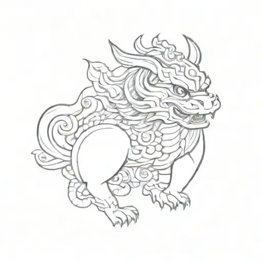 Fine Line Minimalist Pixiu