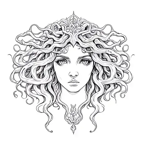 Medusa Gorgon Beautiful Art