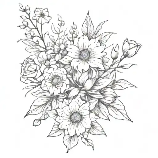 December And November Birth Flower Bouquet