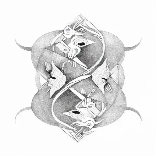 A Bull And Bear Entwined In A Yin-yang Symbol