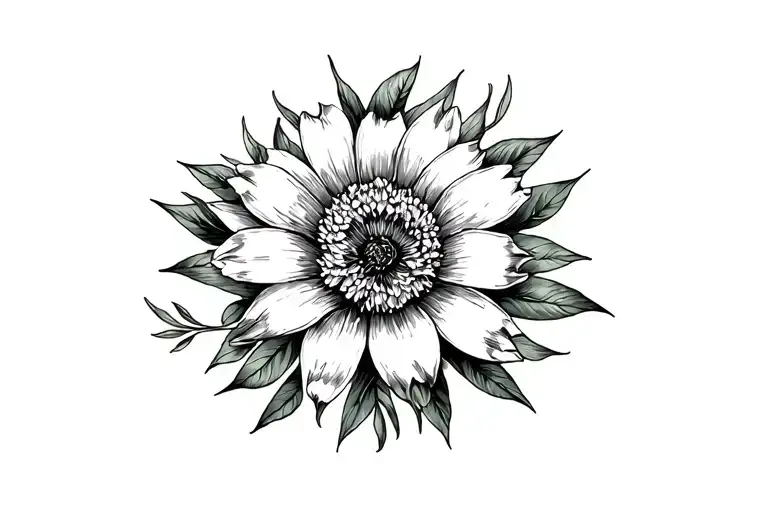 July August November Birth Flower Large Black No Stem