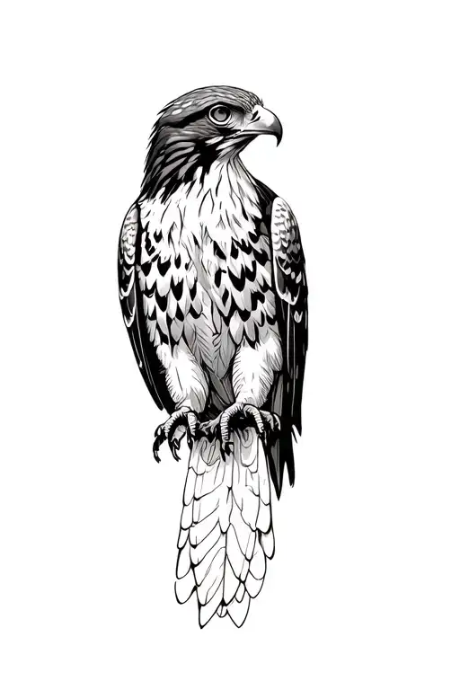 Realistic Red Tailed Hawk