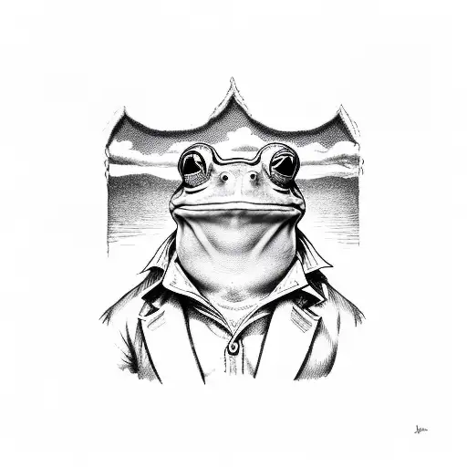 Humanlike Frog With A Monocle