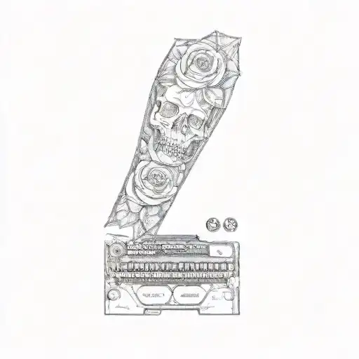 A Skull And Roses