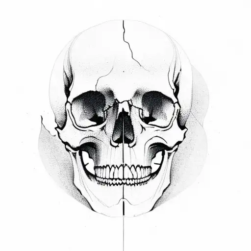 A Skull Made Up Of Binary Digits With The Word 'Emotionless' Incorporated