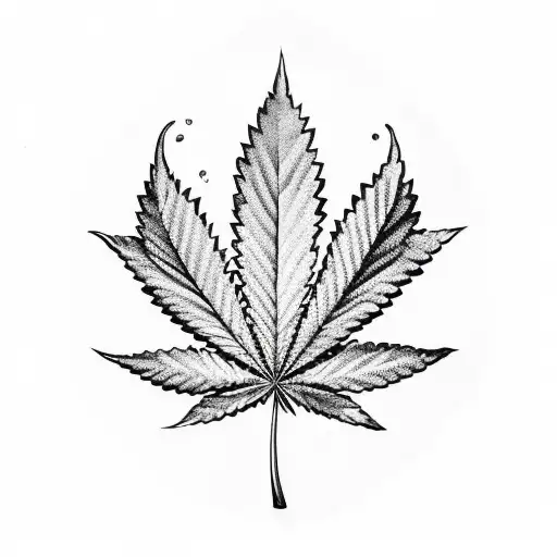 A Cannabis Leaf Morphing Into A Guitar