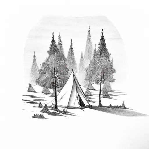 Camping In Woods