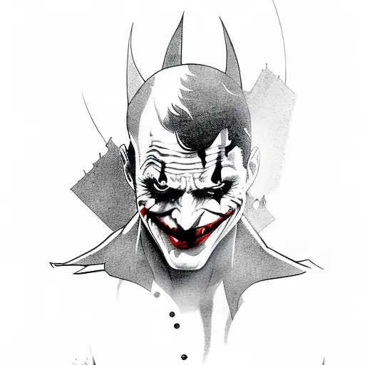 Joker Looking Over City With Sexy Harley Quinn