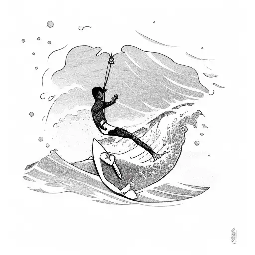 Surfer Kid O A Swing With Waves And Nature Backgrounds