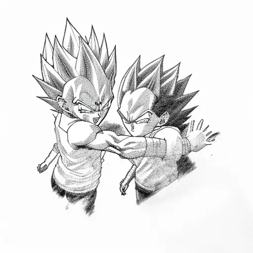 Majin Vegeta Fist Bumping Itachi