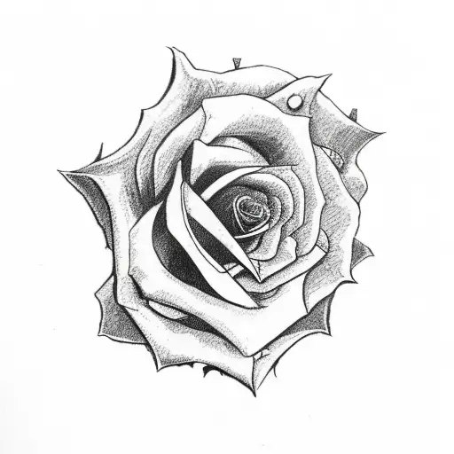 Zombie With Blue Rose