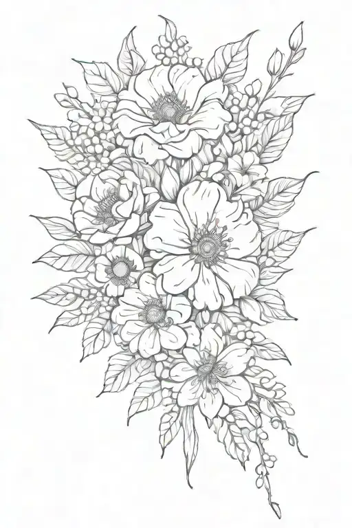 Flower Bouquet September July December Birth Flower