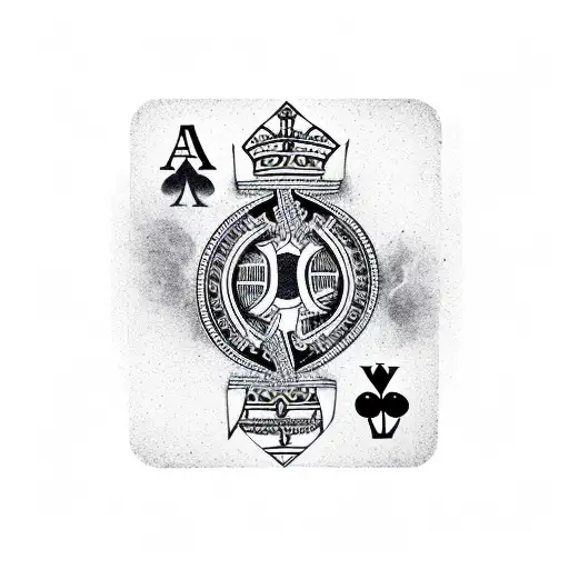 Ace Of Spades Playing Card Flames