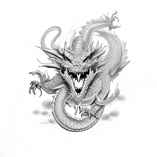 Dragon Chino Tatuaje En Espalda