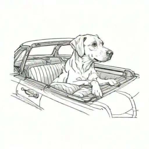 A Dog Laying In The Back Seat Of A Car