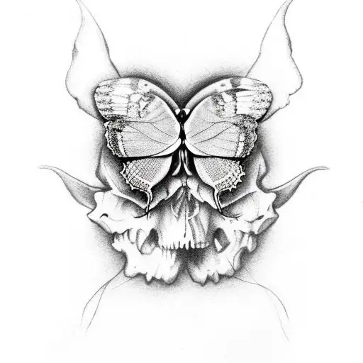 Butterfly With Skull