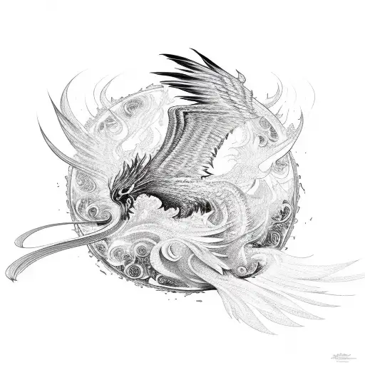 Phoenix Rising From Fire