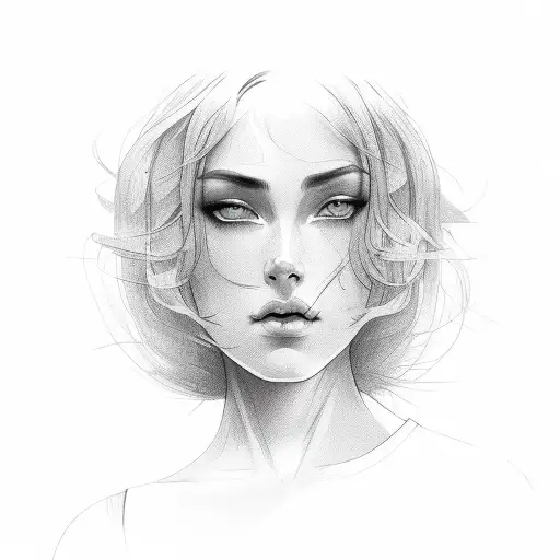 Beautiful Lady Left Side Face