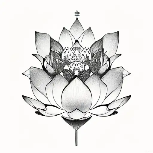 Lotus Flower With Brain