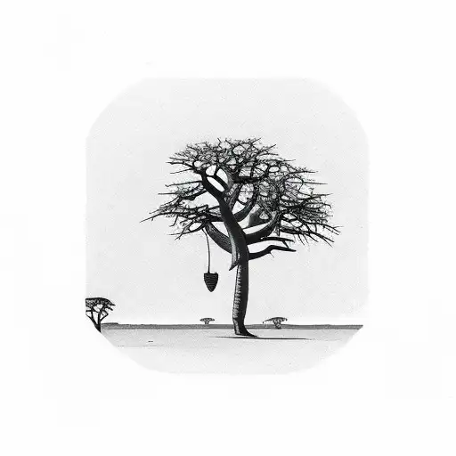 Baobab Tree Small And Delicate