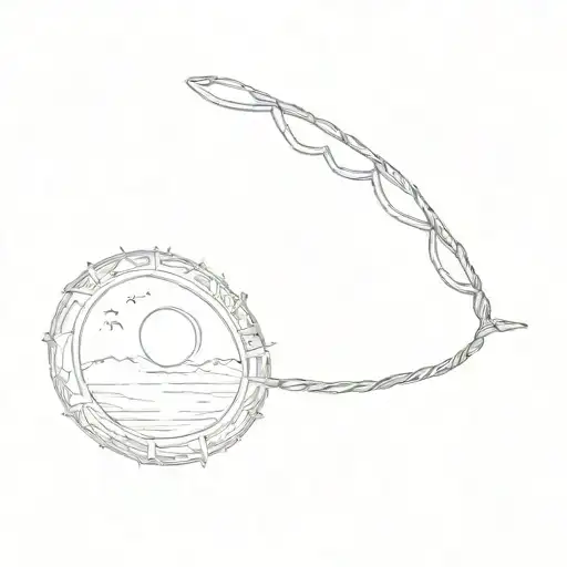 Heart Sunset In Background