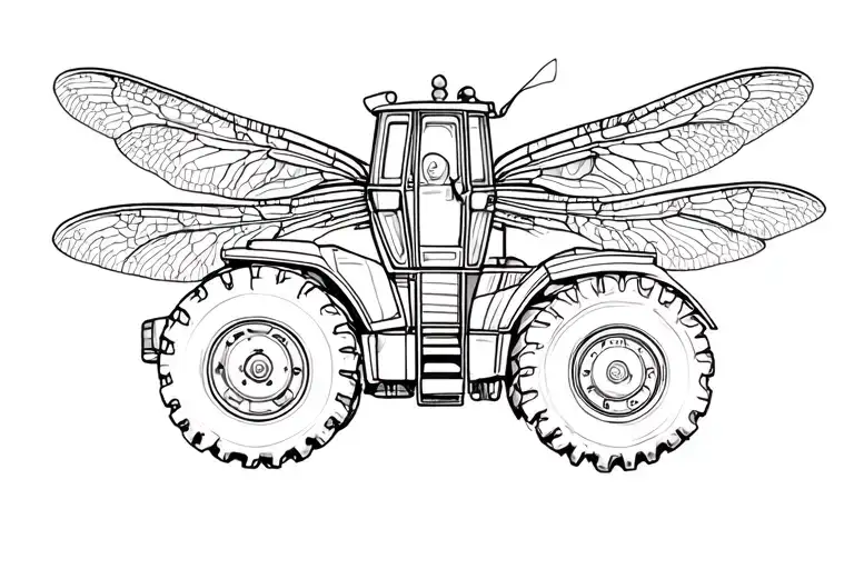 Alicecimers Tractor Transforming Into A Dragonfly