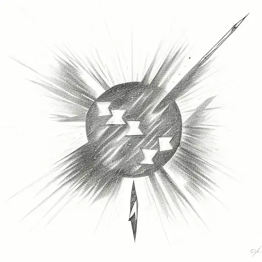 Lighting Storm With A Shooting Star