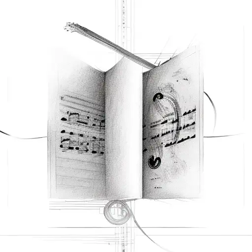 A Film Reel Intertwined With A Sheet Music Of A Piano Composition