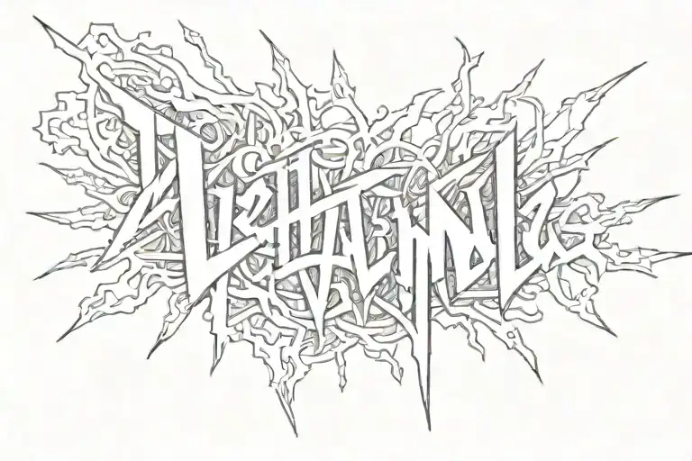 Lightning Bolt Word 'Wild'