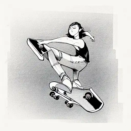 Skater Making Trick On The New York Streets