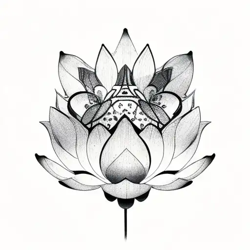 Lotus Flower With Head