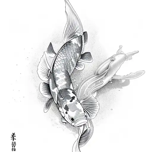 Koi Fish With Water
