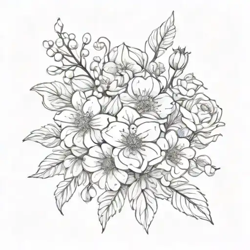 July Birth Flower Bouquet