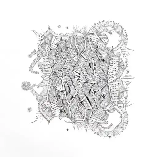 A Cactus With Intricate Patterns And Designs