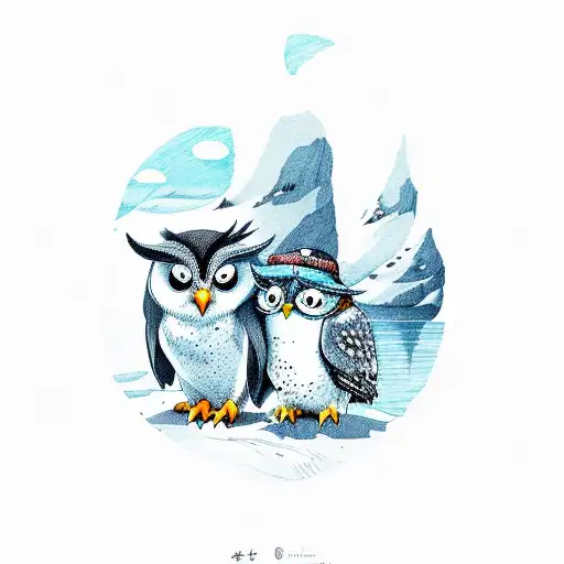 Owl And Penguin