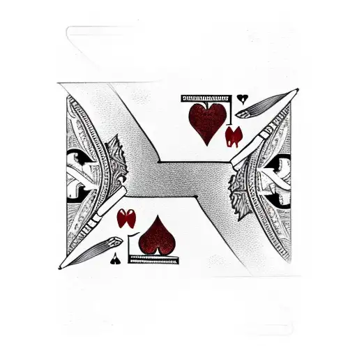 Ace Of Hearts Playing Card With Lightning Bolt