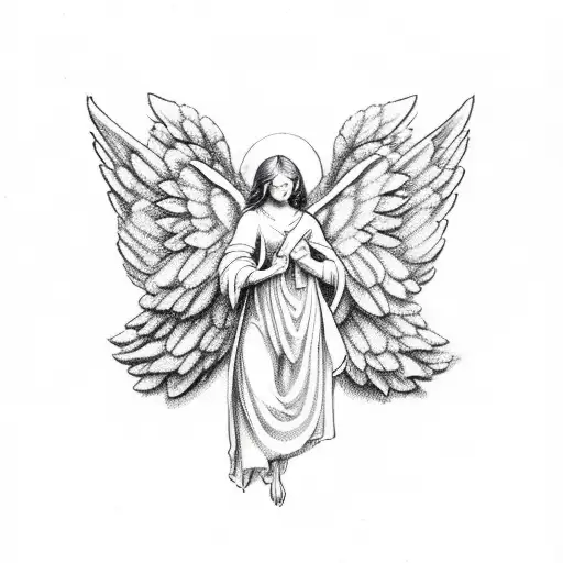 Angel Holding A Treble Clef