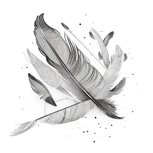 A Feather Transforming Into A Flock Of Birds