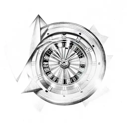 Roulette And Clock And A Skull Nothing Lasts Forever