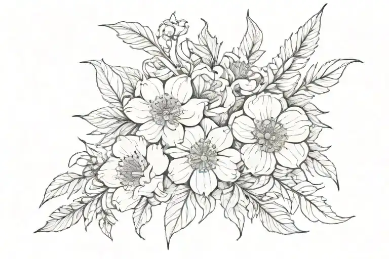 Birth Flower Intertwined
